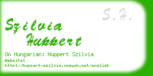 szilvia huppert business card